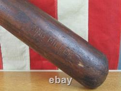 Vintage 1920s Spalding Wood Baseball Bat Ed Bing Miller Diamond Ball Logo 34