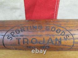 Vintage 1920s Trojan Sporting Goods Wood Baseball Bat No. 45 New York City 33