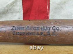 Vintage 1920s Zinn Beck Bat Co. Wood Baseball Bat No. 18 Official Softball 34
