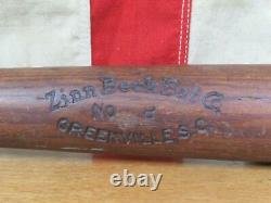 Vintage 1920s Zinn Beck Bat Co. Wood Baseball Bat No. 8 Ash Official Softball 34