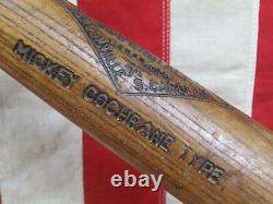 Vintage 1920s Zinn Beck Co. Wood Diamond Ace Baseball Bat HOF Mickey Cochrane 34