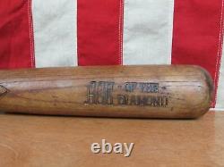 Vintage 1920s Zinn Beck Co. Wood Diamond Ace Baseball Bat HOF Mickey Cochrane 34