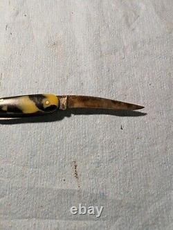 Vintage 1920s babe ruth baseball bat shaped knife with two blades spotted handle