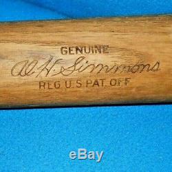 Vintage 1930's Al Simmons 36 Louisville Slugger 125 A. S. Baseball Bat