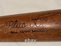 Vintage 1930's Bill Terry Pennant Baseball Bat No 310