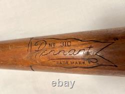 Vintage 1930's Bill Terry Pennant Baseball Bat No 310