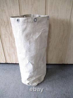 Vintage 1930s-40's Baseball Bat Bag Classic Canvas Leather with Grommets in Tact