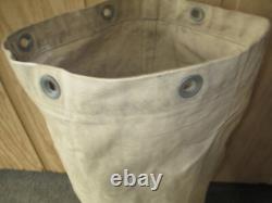 Vintage 1930s-40's Baseball Bat Bag Classic Canvas Leather with Grommets in Tact