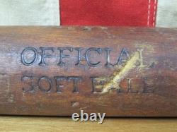 Vintage 1930s Adirondack Wood Baseball Bat Softball Rare early Reverse Brand 33