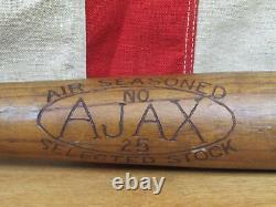 Vintage 1930s Ajax Wood Baseball Bat No. 25 Boys Special Model 30 Antique Rare