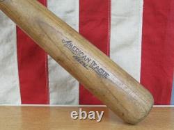 Vintage 1930s American League Championship Wood Baseball Bat 1724 Model 34