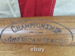Vintage 1930s American League Championship Wood Baseball Bat 1724 Model 34