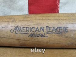 Vintage 1930s American League Championship Wood Baseball Bat 1724 Model 34