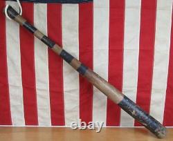 Vintage 1930s Antique Wood Baseball Bat 6 Ring Handpainted 33 Great Display