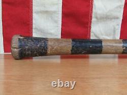 Vintage 1930s Antique Wood Baseball Bat 6 Ring Handpainted 33 Great Display