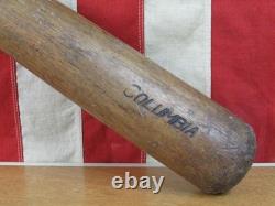 Vintage 1930s Burke Hanna Wood Baseball Bat Columbia Model No. C Hanna Mfg Co. 35