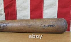 Vintage 1930s Burke Hanna Wood Baseball Bat Columbia Model No. C Hanna Mfg Co. 35