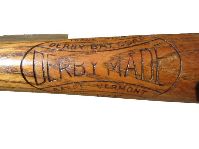 Vintage 1930s Derby Made No. 125 Derby Special Crc Rare Baseball Bat