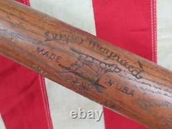 Vintage 1930s Draper Maynard D&M Wood Baseball Bat Lucky Dog Brand Softball 33