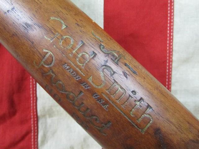 Vintage 1930s Goldsmith Wood Baseball Bat No. 88 Hickory Official Softball 33