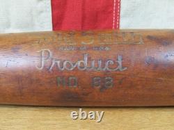 Vintage 1930s Goldsmith Wood Baseball Bat No. 88 Hickory Official Softball 33