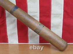 Vintage 1930s Handcrafted Wood 3 Ring Baseball Bat Blue/Red 33 Great Display