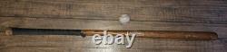 Vintage 1930s Hanna Cork Ball Bat No. CB 37 GOLD PRINT! WithGenuine Cork Ball