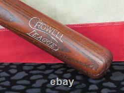 Vintage 1930s Hillerich & Bradsby Wood Baseball Bat Crowell League 33 Antique