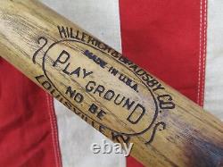 Vintage 1930s Hillerich & Bradsby Wood Playground Baseball Bat Blue Valley 33