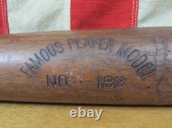 Vintage 1930s Indiana Bat Co. Wood Sure Hit Baseball Bat 33 No. 183 Paoli, Indiana