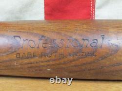 Vintage 1930s Ken-Wel Wood Baseball Bat No. 100 Babe Ruth Professional Model 35