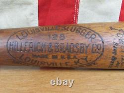 Vintage 1930s Louisville Slugger H&B Wood 125 Baseball Bat Jennett 35 Antique