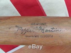 Vintage 1930s Louisville Slugger Wood Baseball Bat 125PM Pepper Martin Model 34