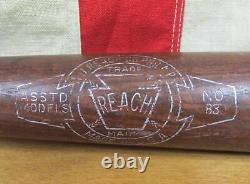 Vintage 1930s Reach Wood Baseball Bat No. 83 Jerry Walker Model 35.5 Steiger