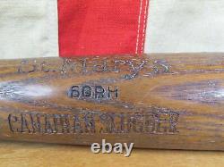 Vintage 1930s St. Marys Canadian Slugger Wood Baseball Bat Major League 35 Rare