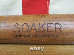 Vintage 1930s TruSport Wood Soaker Baseball Bat Hank Greenberg Model Tryon 36