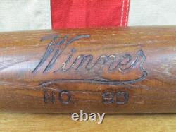 Vintage 1930s Winner Wood Baseball Bat Regulation 36 Hillerich Bradsby Co. 4of4