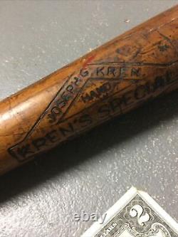 Vintage 1931 Kren Joe Benes Game Used Baseball Bat St. Louis Cardinals