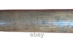 Vintage 1935 Ray Harrell St Louis Cardinals Sidewritten Lathe Index Baseball Bat