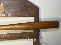 Vintage 1940's Stall & Dean Model Yankee Clipper Baseball Bat Ship Logo Rare