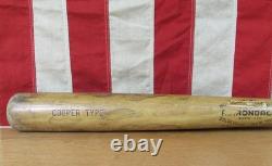 Vintage 1940s Adirondack Wood Baseball Bat Reverse Brand Walker Cooper Type 34