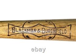 Vintage 1940s Blackman & Burchfield 34 Inch Wood Baseball Bat Belmont NY Antique