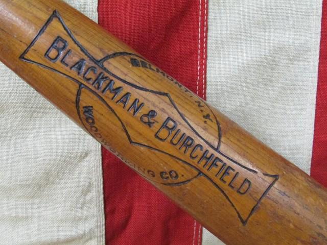 Vintage 1940s Blackman & Burchfield Wood Baseball Bat The Belmont 34 Belmont, Ny