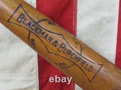 Vintage 1940s Blackman & Burchfield Wood Baseball Bat The Belmont 34 Belmont, NY