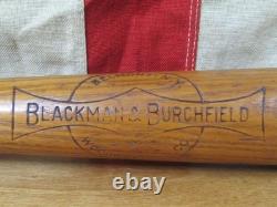 Vintage 1940s Blackman & Burchfield Wood Baseball Bat The Belmont 34 Belmont, NY