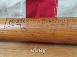 Vintage 1940s Blackman & Burchfield Wood Baseball Bat The Belmont 34 Belmont, NY