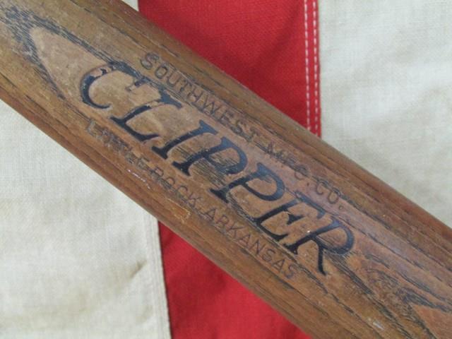 Vintage 1940s Clipper Wood Baseball Bat Lee Milam No. 225 Southwest Mfg Co. 34