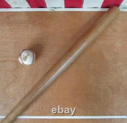 Vintage 1940s Cork Wiffle Ball Wood Baseball Bat 30 marked with Leather Cork Ball