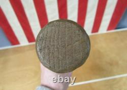 Vintage 1940s Cork Wiffle Ball Wood Baseball Bat 30 marked with Leather Cork Ball