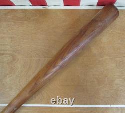 Vintage 1940s HickoryAsh Wood Baseball Bat Copper Sleeve Grip end Repair 35